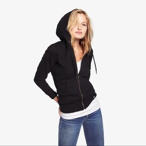 Heavyweight Black Full Zip Hoodie